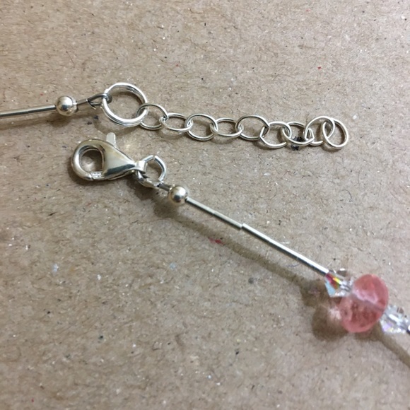 Cherry Quartz Pendants Sterling Silver Necklace - Picture 7 of 7